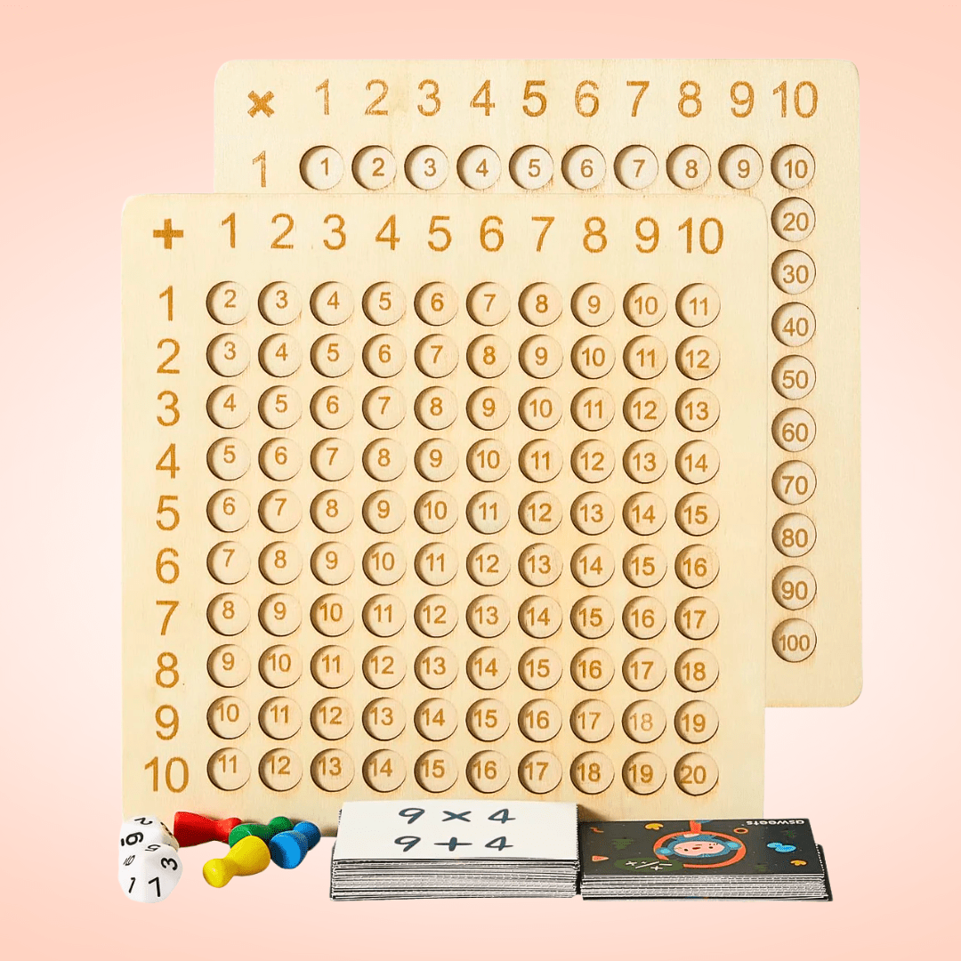 Planche de mathématiques Montessori en bois