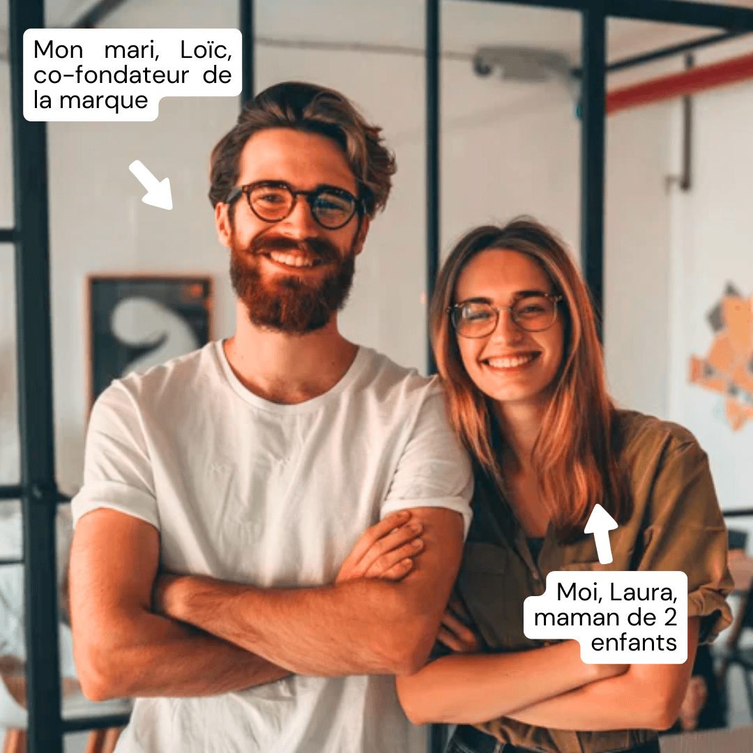 Laura, maman de 2 enfants, et Loïc, co-fondateur d'Objectif Montessori
