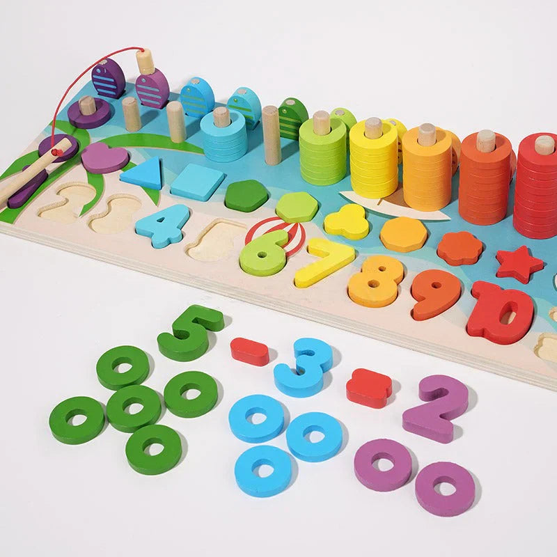 Une collection de jeux et jouets éducatifs pour apprendre les couleurs au enfants.