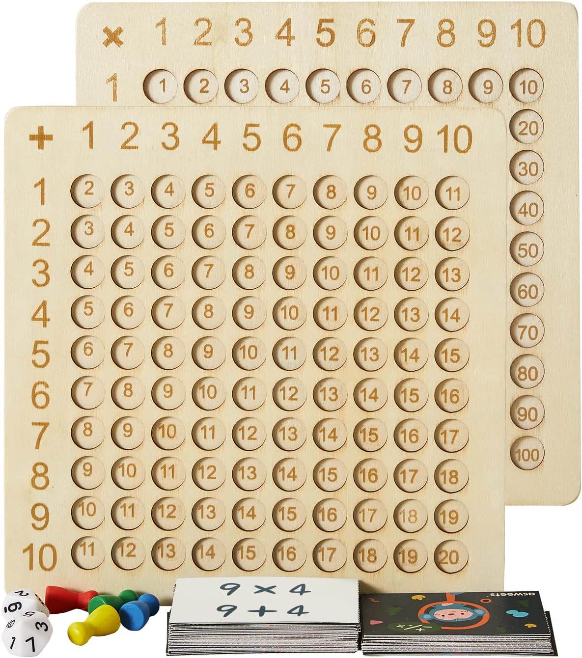 Planche de mathématiques Montessori en bois