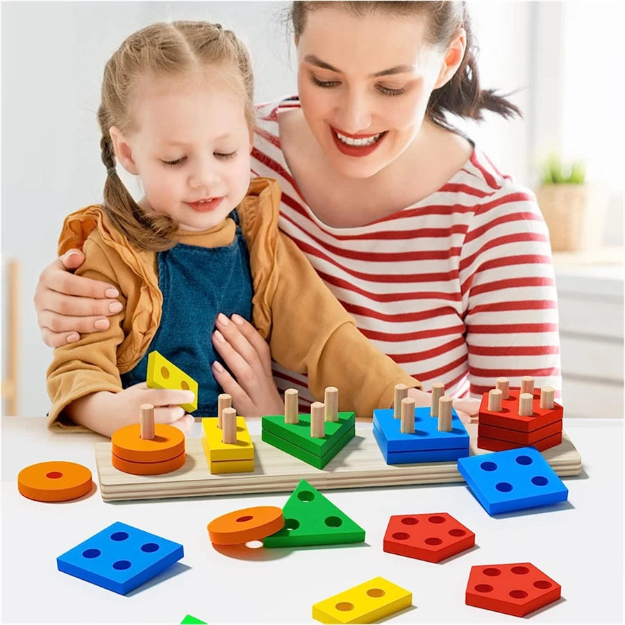 Puzzle Montessori : Trieur de formes