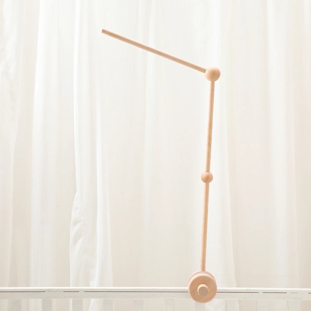 Support mobile en bois naturel