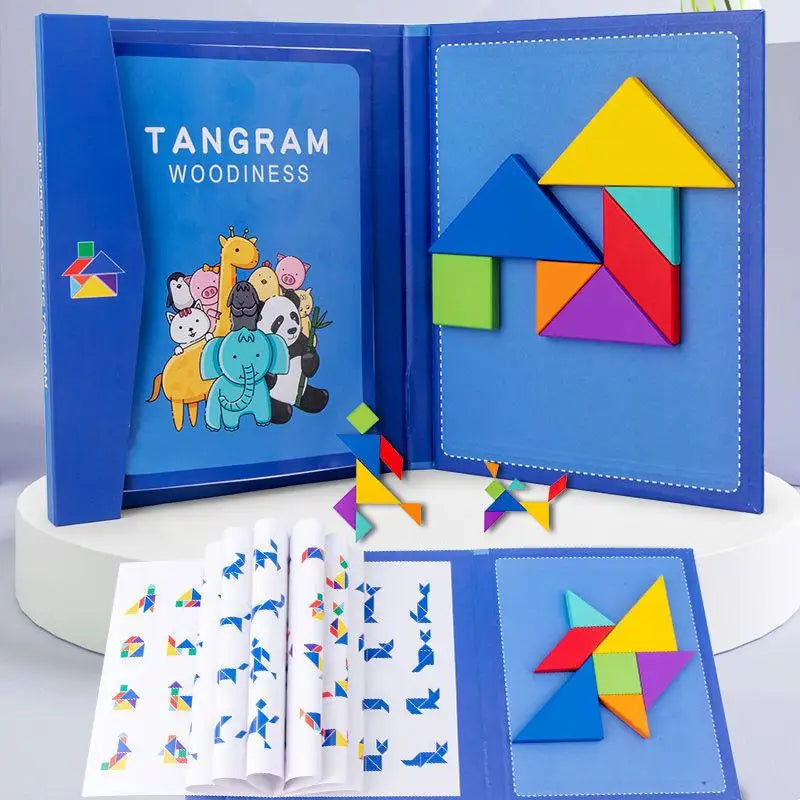 Tangram Montessori : Livre Magnétique