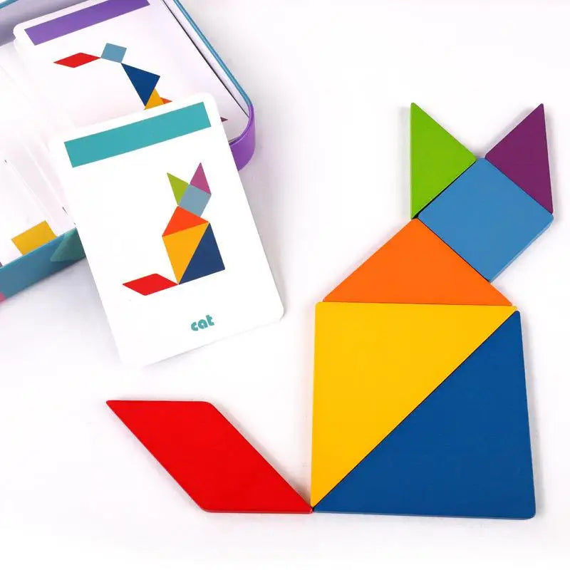 Tangram Montessori : Livre Magnétique