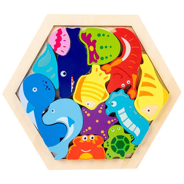 Tangram Montessori Animaux de la Mer