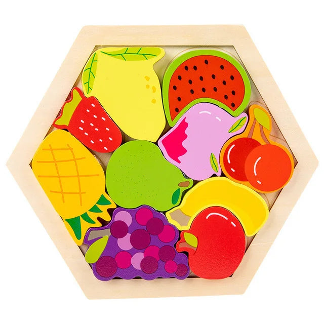 Tangram Montessori Fruits