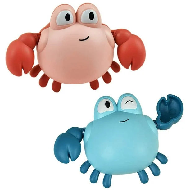 Jouet de bain bebe crabe rose et bleu