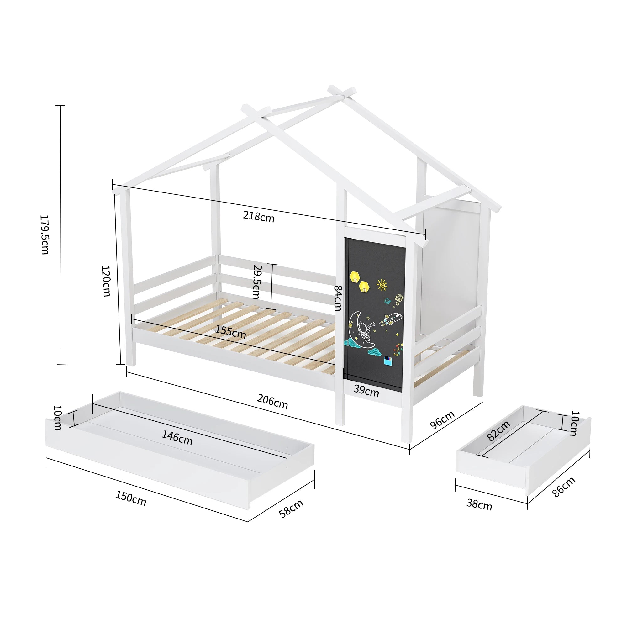 Lit Montessori 90x200 taille